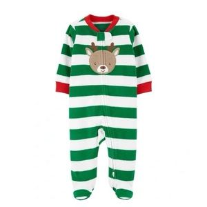 Carter’s Baby Reindeer 2-Way Zip Cotton Sleep & Play Pajamas | 3M